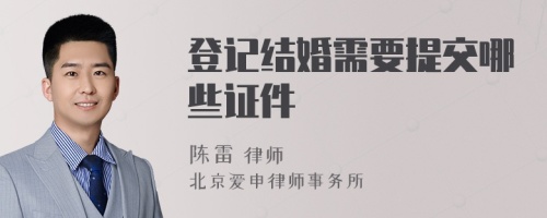 登记结婚需要提交哪些证件