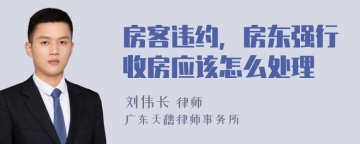 房客违约，房东强行收房应该怎么处理