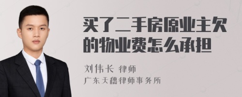 买了二手房原业主欠的物业费怎么承担