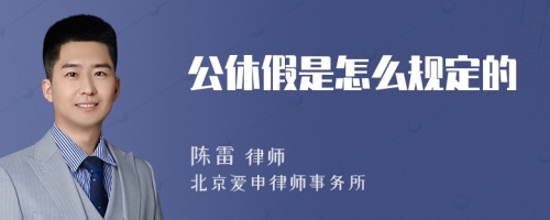 公休假是怎么规定的