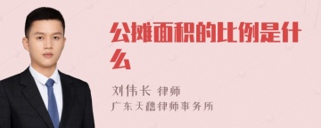 公摊面积的比例是什么