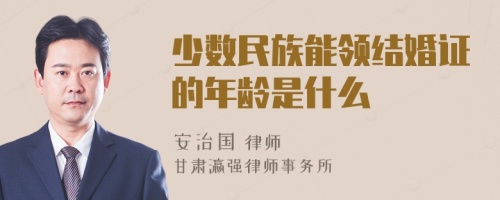 少数民族能领结婚证的年龄是什么