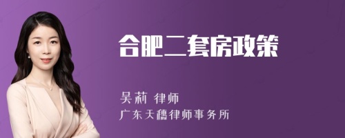 合肥二套房政策