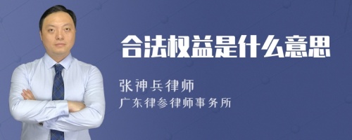 合法权益是什么意思