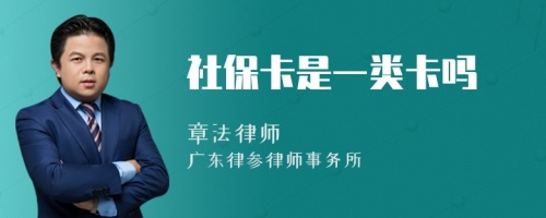 社保卡是一类卡吗