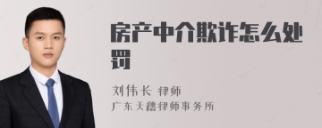 房产中介欺诈怎么处罚