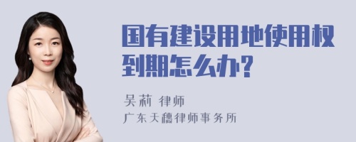 国有建设用地使用权到期怎么办?