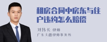 租房合同中房东与住户违约怎么赔偿