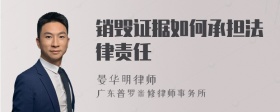 销毁证据如何承担法律责任