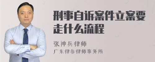 刑事自诉案件立案要走什么流程