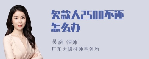 欠款人2500不还怎么办