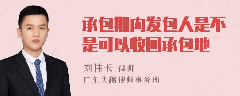 承包期内发包人是不是可以收回承包地