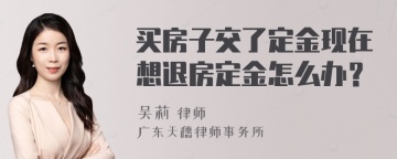 买房子交了定金现在想退房定金怎么办？