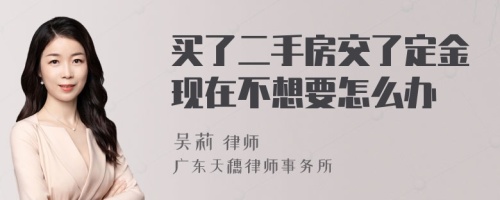 买了二手房交了定金现在不想要怎么办