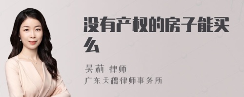 没有产权的房子能买么