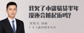 我欠了小鲨易贷半年没还会被起诉吗?