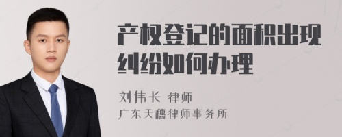 产权登记的面积出现纠纷如何办理