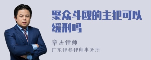 聚众斗殴的主犯可以缓刑吗