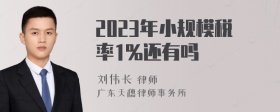 2023年小规模税率1%还有吗