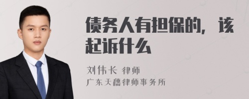 债务人有担保的，该起诉什么