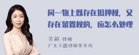 同一物上既存在抵押权，又存在留置权的，应怎么处理