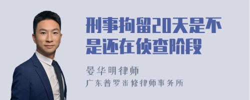 刑事拘留20天是不是还在侦查阶段