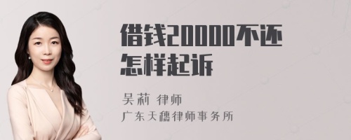 借钱20000不还怎样起诉