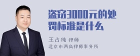 盗窃3000元的处罚标准是什么