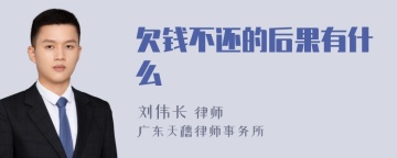 欠钱不还的后果有什么