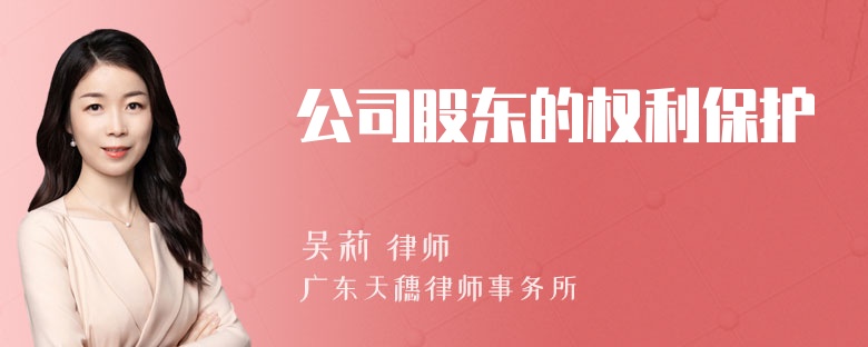 公司股东的权利保护