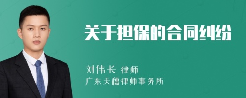 关于担保的合同纠纷