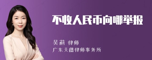 不收人民币向哪举报