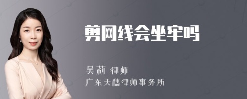 剪网线会坐牢吗