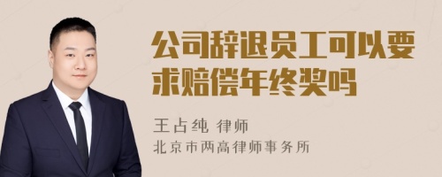 公司辞退员工可以要求赔偿年终奖吗