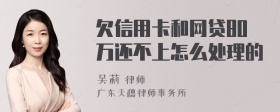 欠信用卡和网贷80万还不上怎么处理的