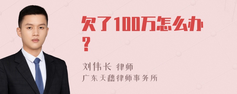 欠了100万怎么办？