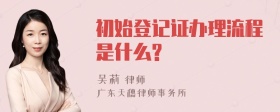 初始登记证办理流程是什么?