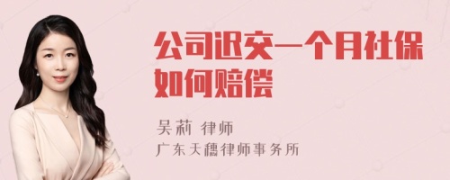 公司迟交一个月社保如何赔偿
