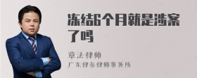 冻结6个月就是涉案了吗