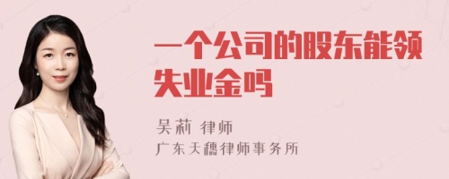 一个公司的股东能领失业金吗