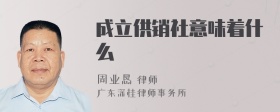 成立供销社意味着什么