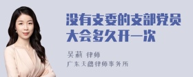 没有支委的支部党员大会多久开一次