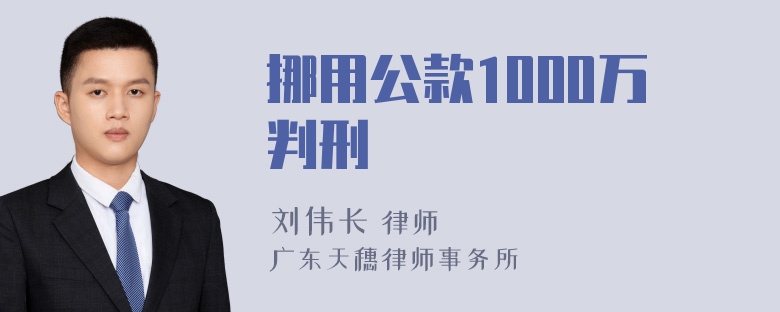 挪用公款1000万判刑