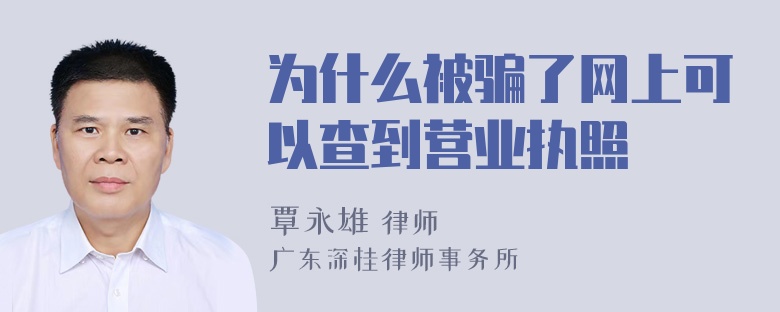 为什么被骗了网上可以查到营业执照