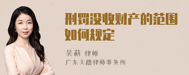 刑罚没收财产的范围如何规定