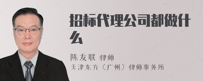 招标代理公司都做什么