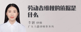 劳动者维权的依据是什么