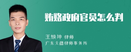 贿赂政府官员怎么判