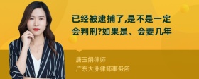 已经被逮捕了,是不是一定会判刑?如果是、会要几年