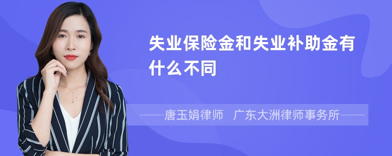 失业保险金和失业补助金有什么不同